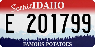 ID license plate E201799