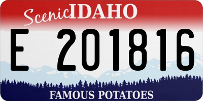ID license plate E201816