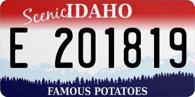 ID license plate E201819