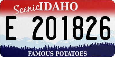 ID license plate E201826