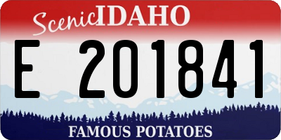 ID license plate E201841