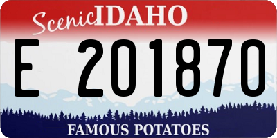 ID license plate E201870