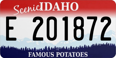 ID license plate E201872