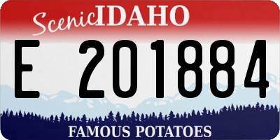ID license plate E201884