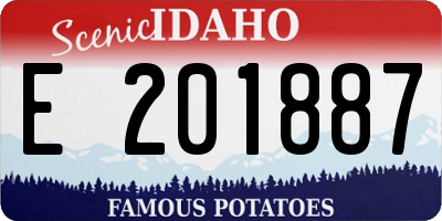 ID license plate E201887