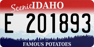 ID license plate E201893
