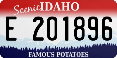 ID license plate E201896