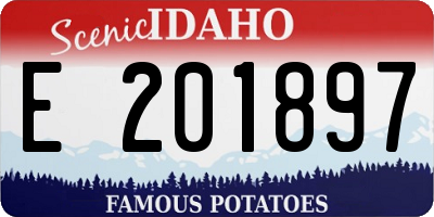 ID license plate E201897