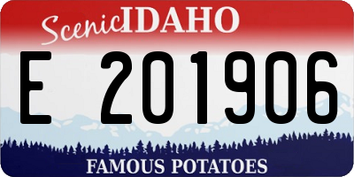 ID license plate E201906