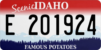 ID license plate E201924