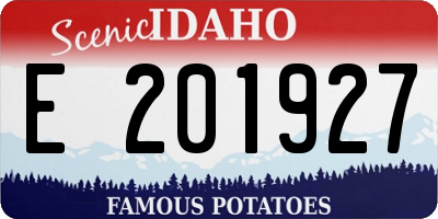 ID license plate E201927