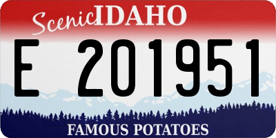 ID license plate E201951