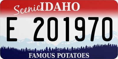 ID license plate E201970
