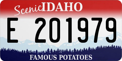 ID license plate E201979