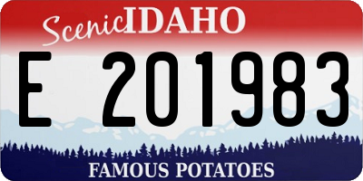 ID license plate E201983