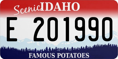 ID license plate E201990