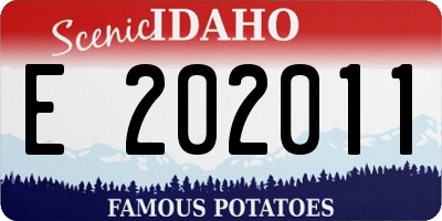 ID license plate E202011