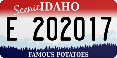 ID license plate E202017