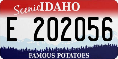 ID license plate E202056