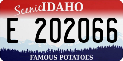 ID license plate E202066