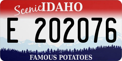 ID license plate E202076