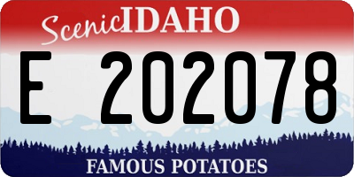 ID license plate E202078