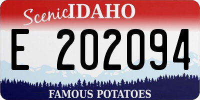 ID license plate E202094