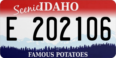 ID license plate E202106