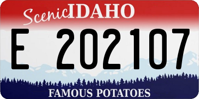 ID license plate E202107