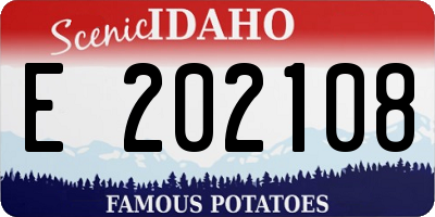 ID license plate E202108