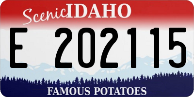 ID license plate E202115