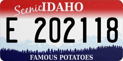 ID license plate E202118