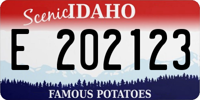 ID license plate E202123