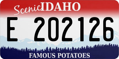 ID license plate E202126