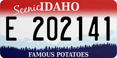 ID license plate E202141