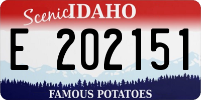 ID license plate E202151
