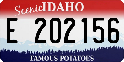 ID license plate E202156