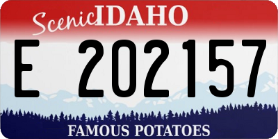 ID license plate E202157