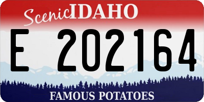 ID license plate E202164