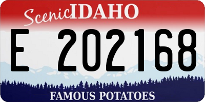 ID license plate E202168