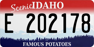 ID license plate E202178
