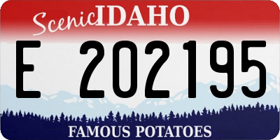 ID license plate E202195