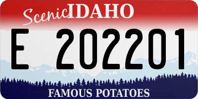 ID license plate E202201