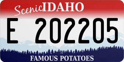 ID license plate E202205