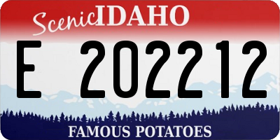 ID license plate E202212