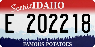 ID license plate E202218