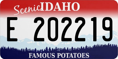 ID license plate E202219