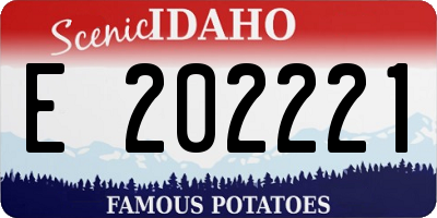 ID license plate E202221