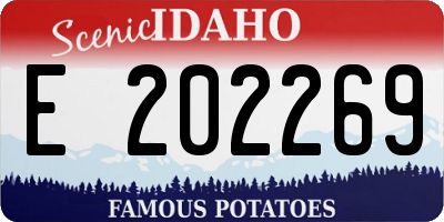 ID license plate E202269