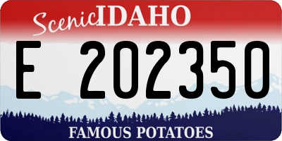 ID license plate E202350